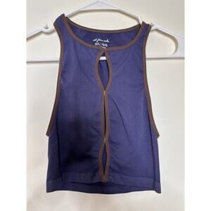 Urban Outfitters Out From Under Size M/L Navy Brown Long Line Bra No Pads